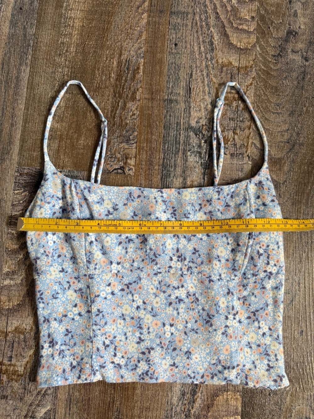 Wilfred | Basel Bustier Blue Floral Crop Top - Picture 4 of 9
